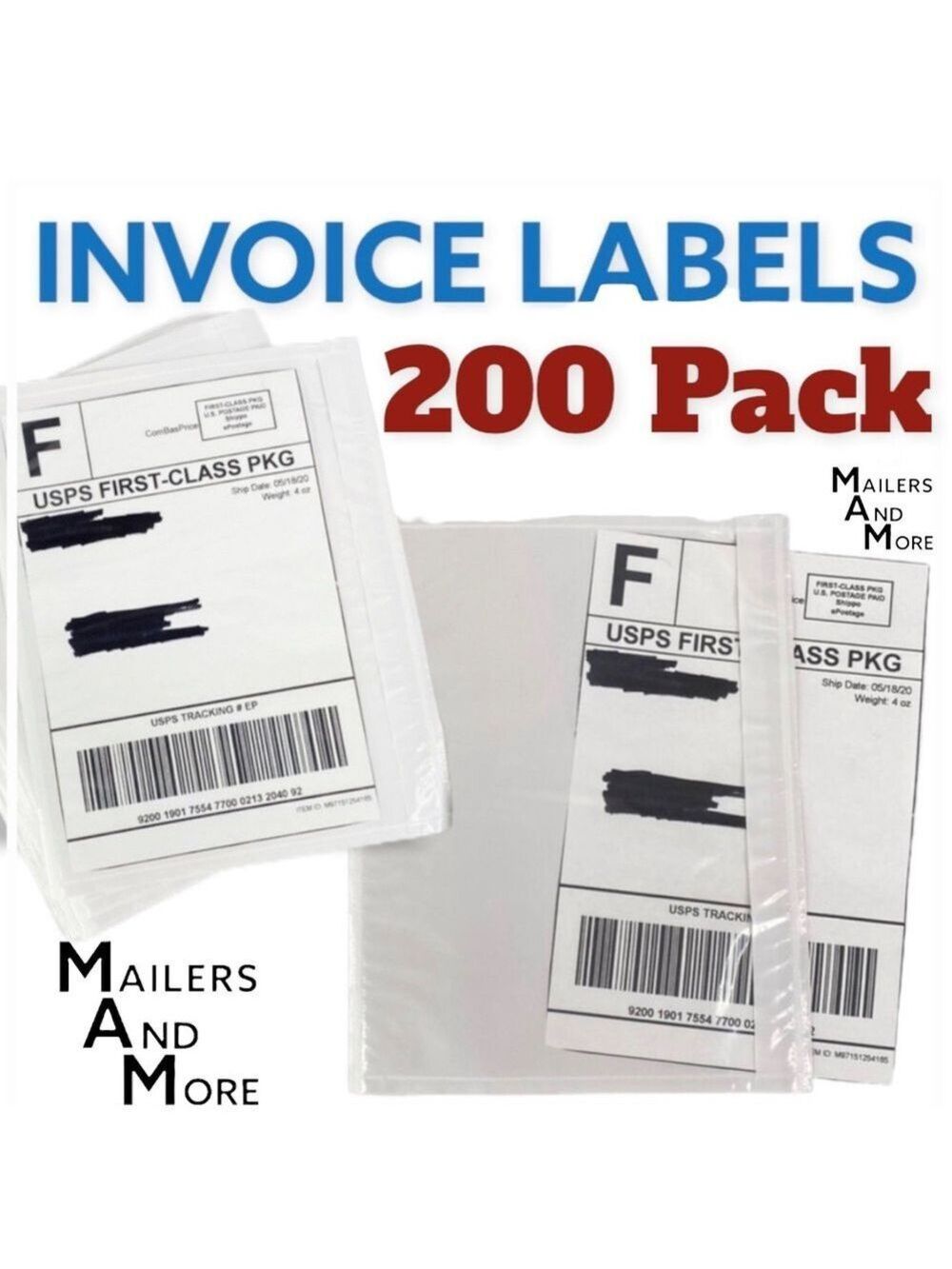 200 (7.5 X 5.5) Clear Postage Invoice Label Pockets PRICE FIRM - Picture 6 of 9